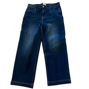 NICOLE MILLER Nomad super high rise wide leg trouser style jeans, 10